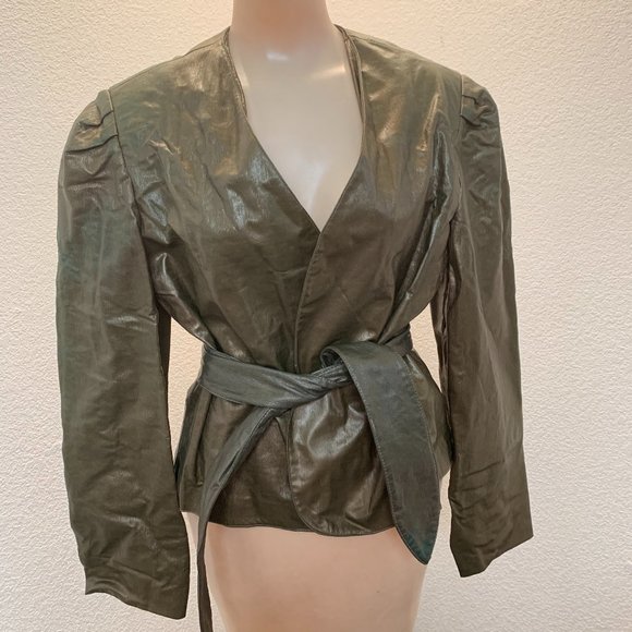 Vintage Sakowitz Joray lightweight jacket with belt size small pre owned - Picture 1 of 11